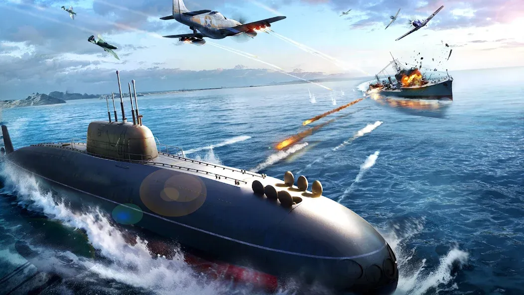 Sea War: Raid [MOD: безлимитные ресурсы и усиленный флот] Screenshot 1