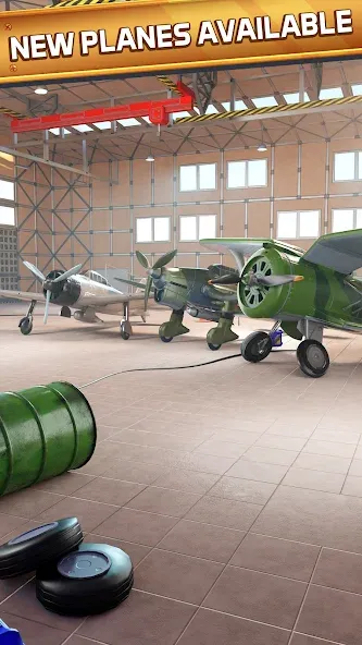 Idle Planes: Build Airplanes [MOD: безлимитные деньги и все самолеты открыты] Screenshot 1