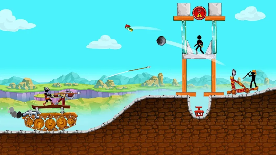 The Tank: Stick pocket hill [MOD: безлимитные деньги и оружие] Screenshot 1