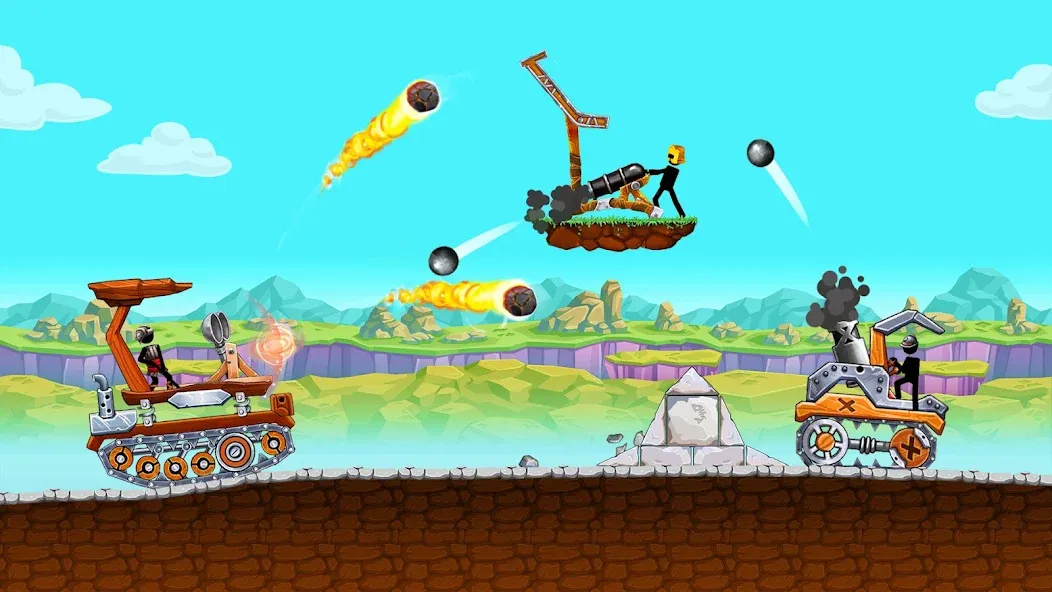 The Tank: Stick pocket hill [MOD: безлимитные деньги и оружие] Screenshot 3