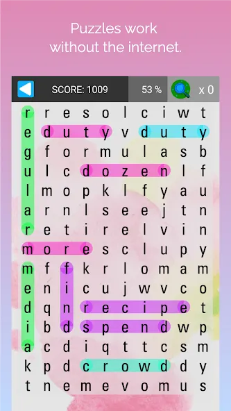 busca palabras: sopa de letras [MOD: безлимитные подсказки и монеты] Screenshot 5