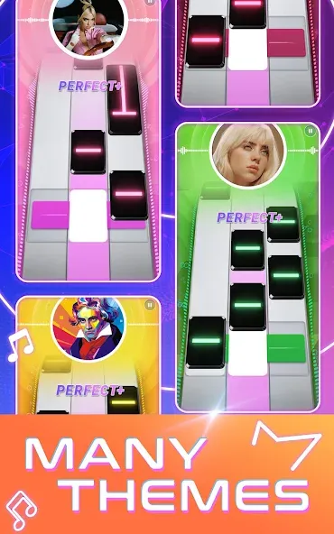 Beat Tiles: Music Game [MOD: разблокированы все песни и уровни] Screenshot 1