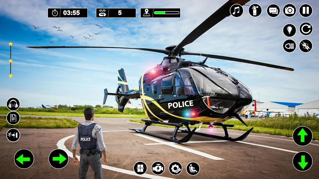 Police Helicopter Chase Game [MOD: безлимитные деньги и всё открыто] Screenshot 1