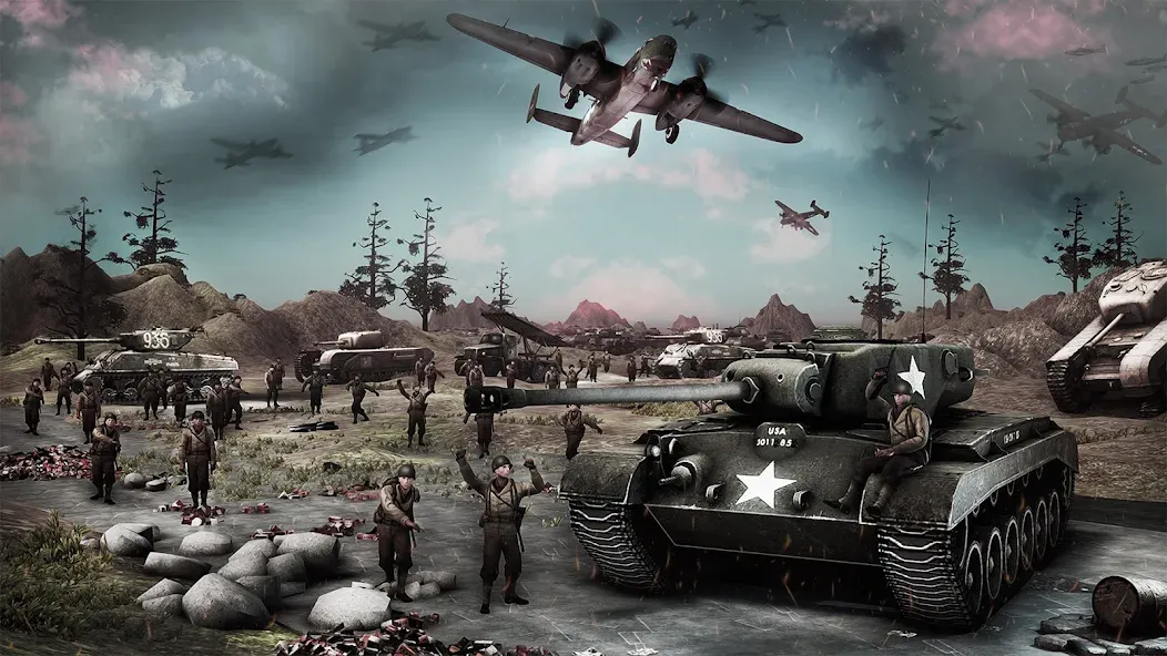 Medal of War – WW2 Games 2024 [MOD: безлимитные деньги и оружие] Screenshot 4