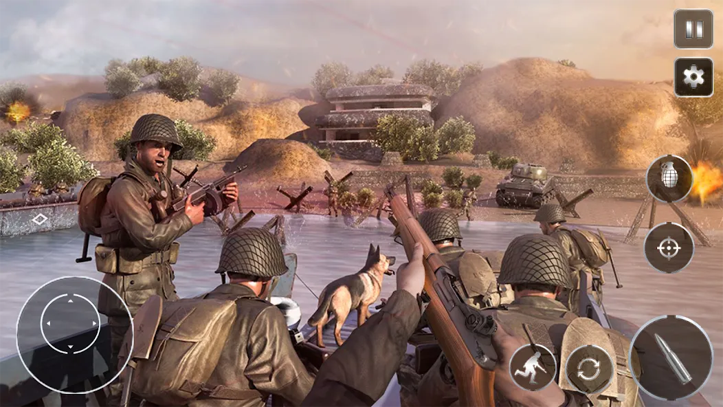 Call Of Courage : WW2 Shooting [MOD: безлимитные боеприпасы и здоровье] Screenshot 1