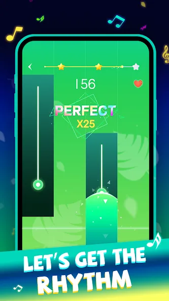 Beat Piano Dance:music game [MOD: новые песни и открыты все уровни] Screenshot 3