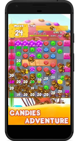 Candy 2024-Candy Match 3 Game [MOD: безлимитные жизни и подсказки] Screenshot 1
