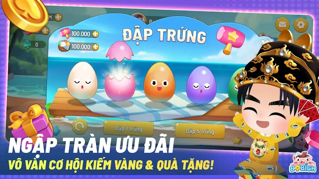 Ba Bich - Tien Len Mien Nam [MOD: безлимитные монеты и подсказки] Screenshot 5