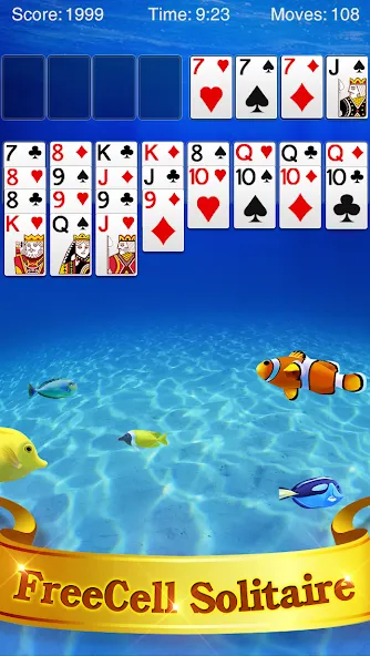 FreeCell Solitaire [MOD: безлимитные подсказки и отмена ходов] Screenshot 1