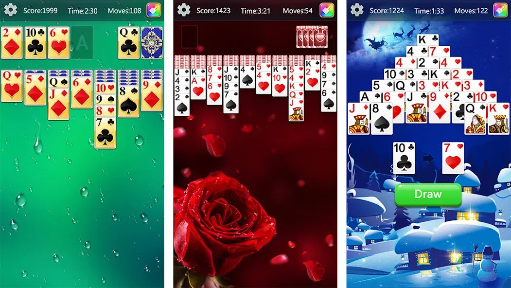 Solitaire Collection Fun [MOD: без рекламы и бесконечные подсказки] Screenshot 1