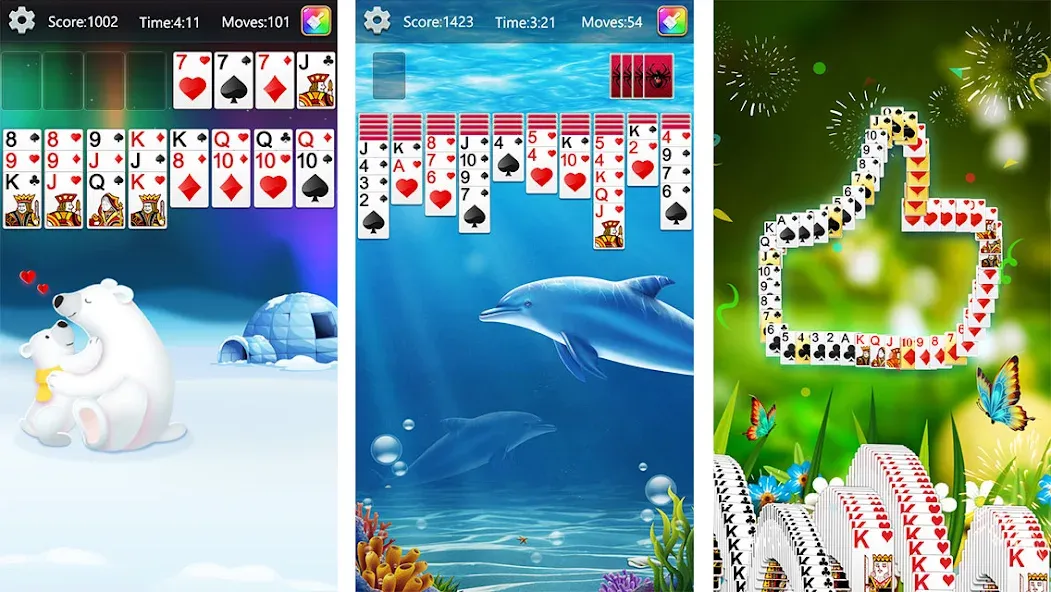 Solitaire Collection Fun [MOD: без рекламы и бесконечные подсказки] Screenshot 2
