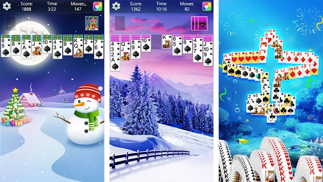 Spider Solitaire Fun [MOD: без рекламы и подсказки доступны] Screenshot 2