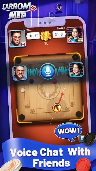 Carrom Meta-Board Disc Game [MOD: безлимитные монеты и все столы] Screenshot 3