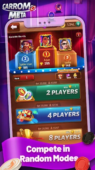 Carrom Meta-Board Disc Game [MOD: безлимитные монеты и все столы] Screenshot 4