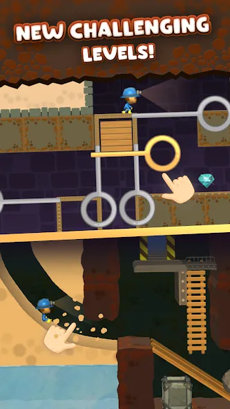 Mine Rescue: Gold Mining Games [MOD: безлимитные деньги и алмазы] Screenshot 1