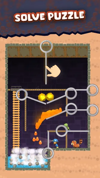 Mine Rescue: Gold Mining Games [MOD: безлимитные деньги и алмазы] Screenshot 4