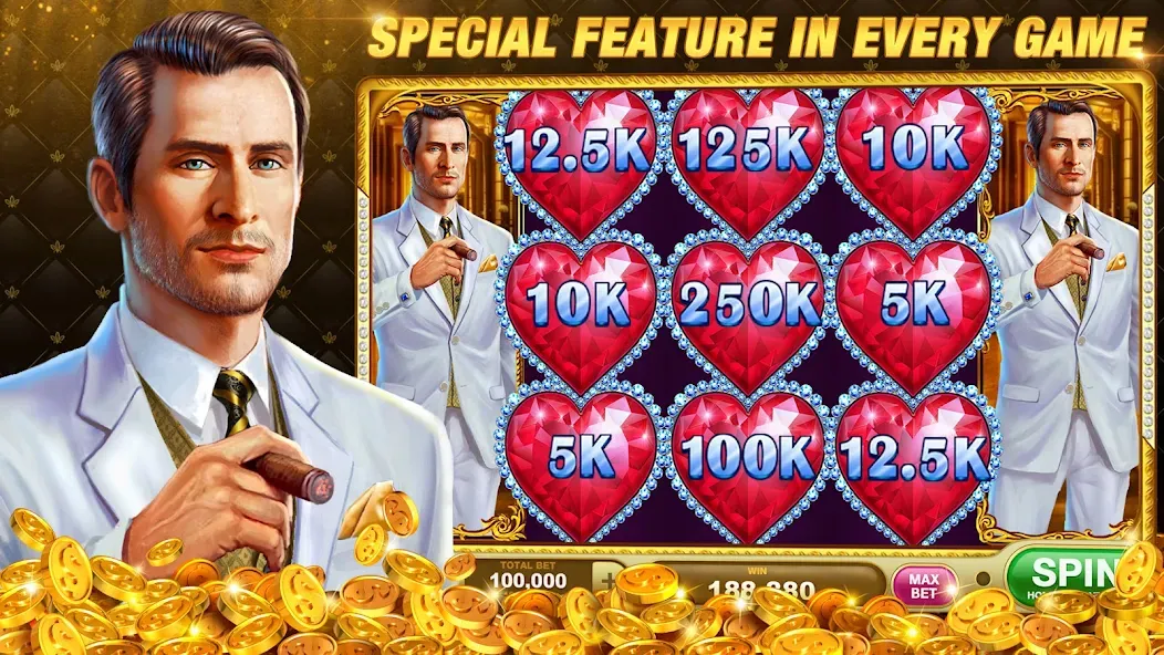 Slots Rush: Vegas Casino Slots [MOD: безлимитные монеты и бонусы] Screenshot 1