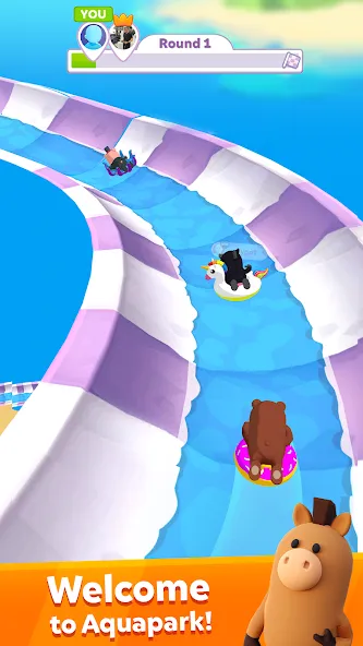 aquapark.io [MOD: безлимитные монеты и ускорение] Screenshot 1