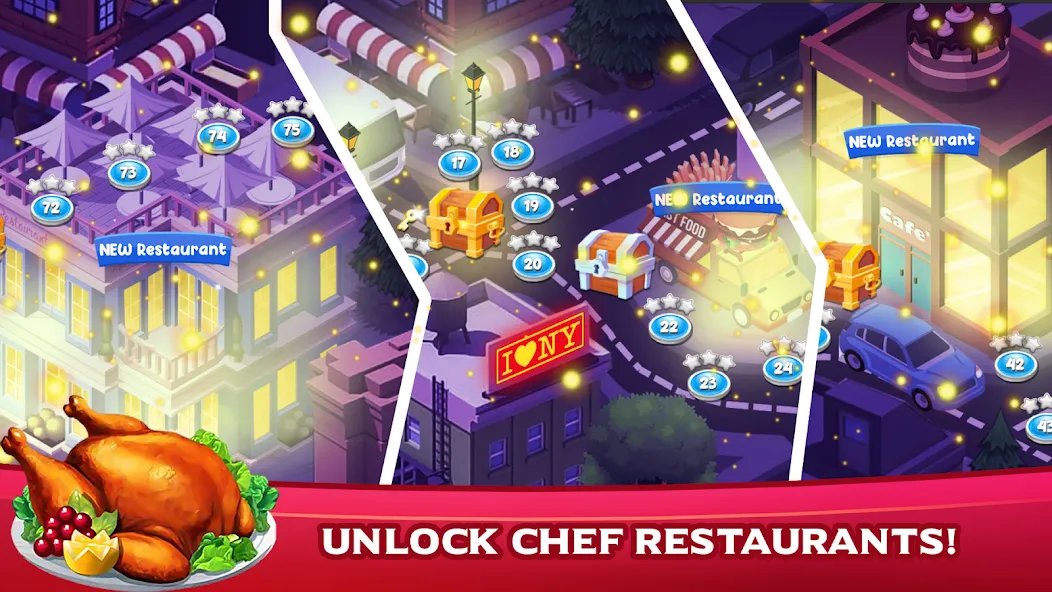 Cooking Mastery: Kitchen games [MOD: много монет и все рецепты] Screenshot 2