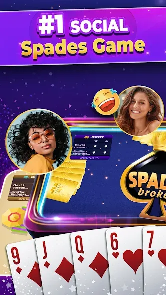 VIP Spades - Online Card Game [MOD: без рекламы и бесконечные монеты] Screenshot 2