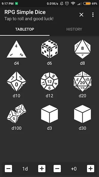 RPG Simple Dice [MOD: бесконечные броски и все кубики] Screenshot 1