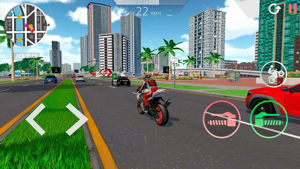 Motorcycle Real Simulator [MOD: безлимитные деньги и топливо] Screenshot 4