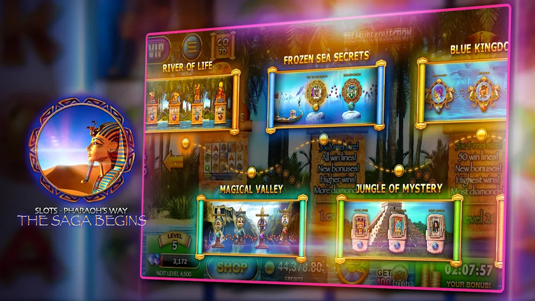 Slots - Pharaoh's Way Casino [MOD: безлимитные монеты и бонусы] Screenshot 5