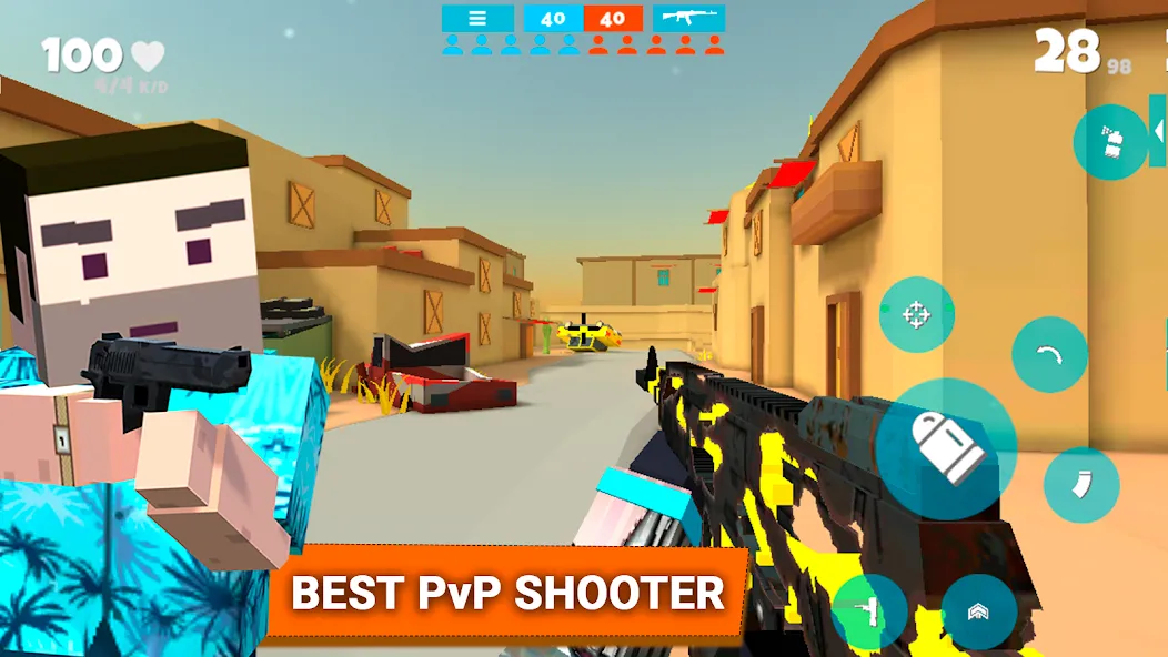 Fan of Guns: FPS Pixel Shooter [MOD: безлимитные деньги и оружие] Screenshot 1