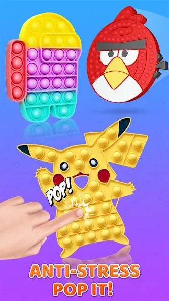 Pop it: Puppet Antistress Game [MOD: без рекламы и все скины открыты] Screenshot 5