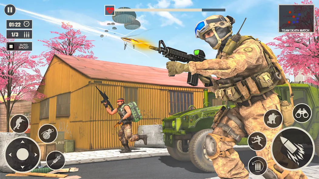 Offline War Shooting Games 3D [MOD: безлимитные патроны и оружие] Screenshot 1
