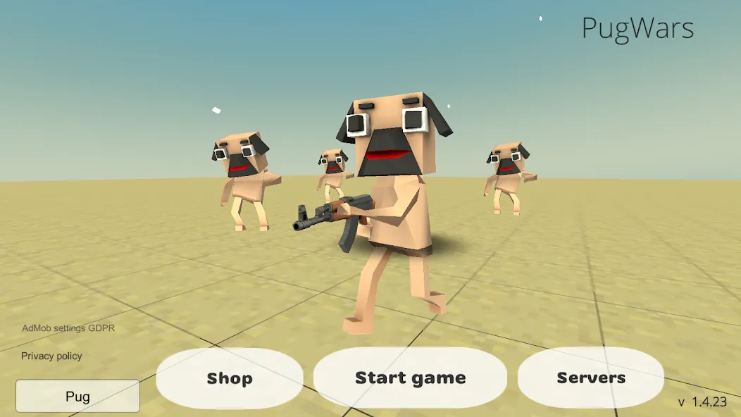 PugWars [MOD: разблокированы все уровни и скины] Screenshot 4