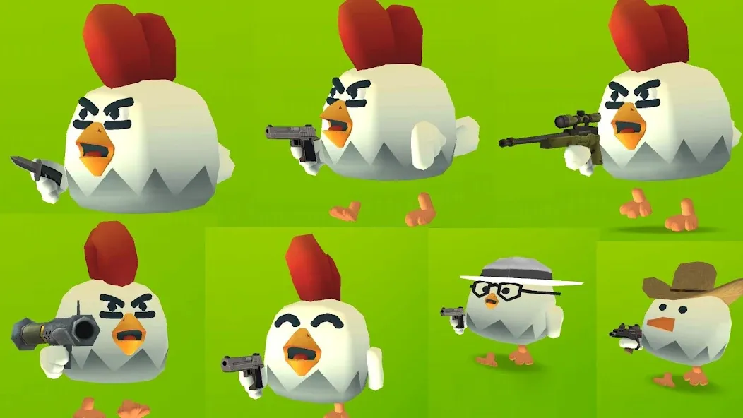 Chicken Gun [MOD: много денег и оружия] Screenshot 1