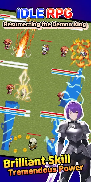 Idle RPG : Reviving Demon King [MOD: безлимитные ресурсы и усиленные герои] Screenshot 4