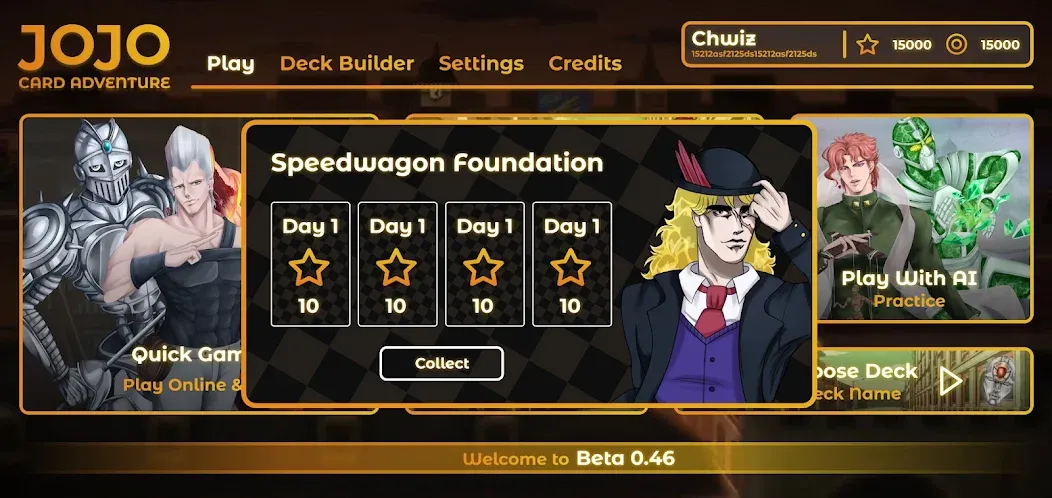 JOJO: Card Adventure－TCG &amp; CCG [MOD: безлимитные деньги и редкие карты] Screenshot 4