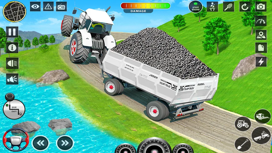 Big Tractor Farming Simulator [MOD: безлимитные деньги и топливо] Screenshot 1