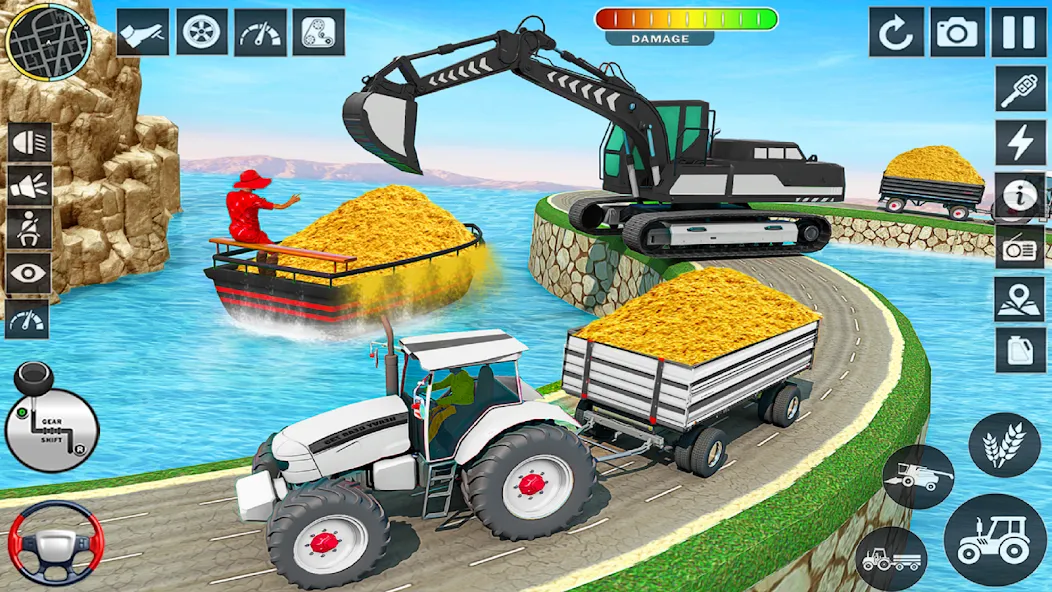 Big Tractor Farming Simulator [MOD: безлимитные деньги и топливо] Screenshot 2