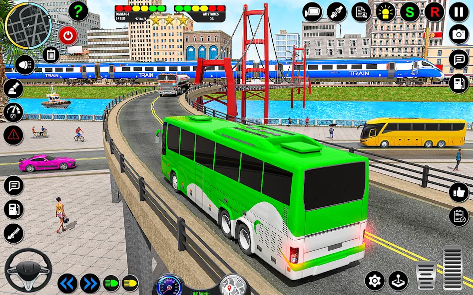 City Bus Simulator 3D Bus Game [MOD: без рекламы и много денег] Screenshot 4