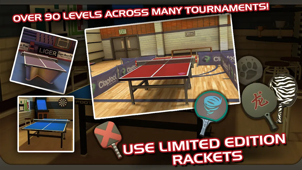 Ping Pong Masters [MOD: безлимитные монеты и разблокированы ракетки] Screenshot 2
