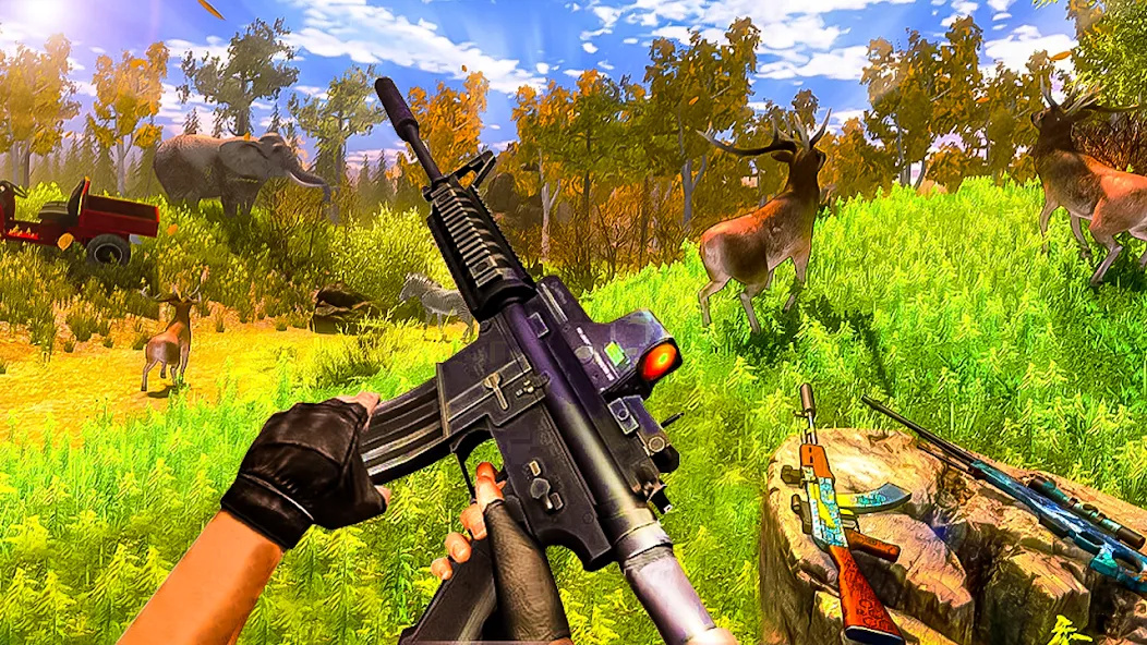 Animal Hunting -Shooting Games [MOD: безлимитные патроны и открыто всё] Screenshot 2