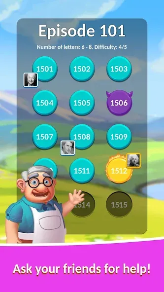 Crocword: Crossword Puzzle [MOD: открыты все уровни и подсказки] Screenshot 5