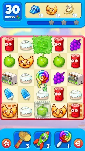 Sugar Heroes - match 3 game [MOD: безлимитные жизни и подсказки] Screenshot 5