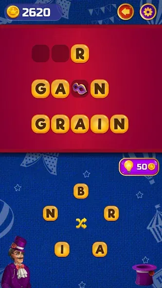 Circus Words: Magic Puzzle [MOD: без рекламы и подсказки доступны] Screenshot 4