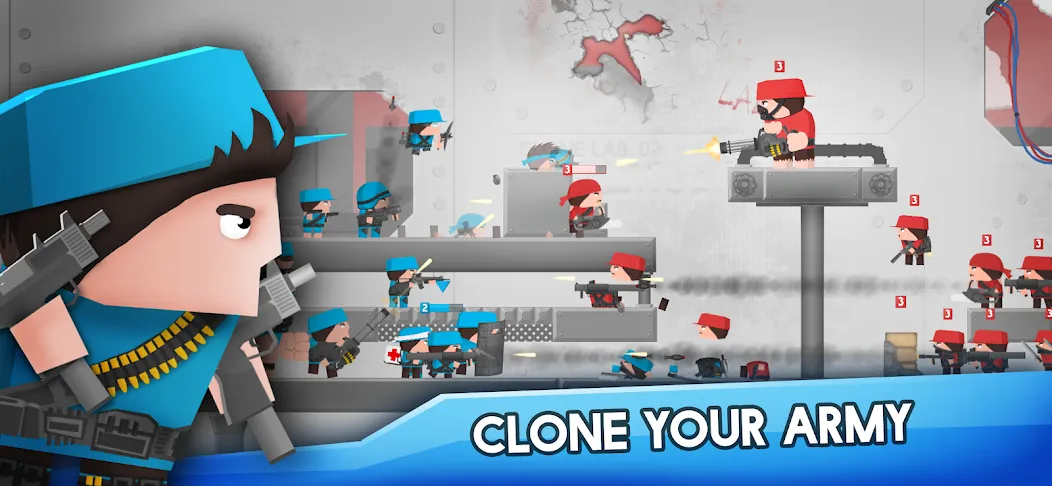 Clone Armies: Battle Game [MOD: безлимитные деньги и патроны] Screenshot 1