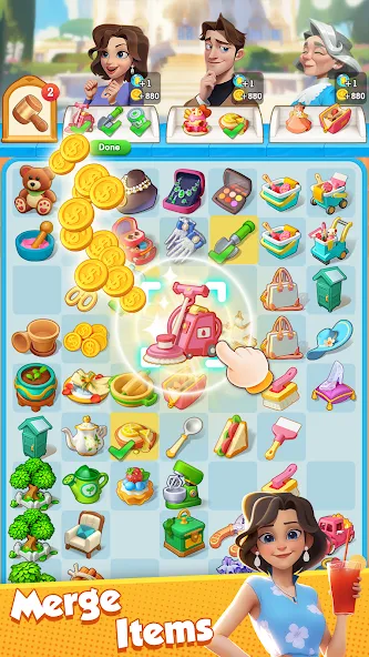 Merge Secret [MOD: безлимитные монеты и энергия] Screenshot 1