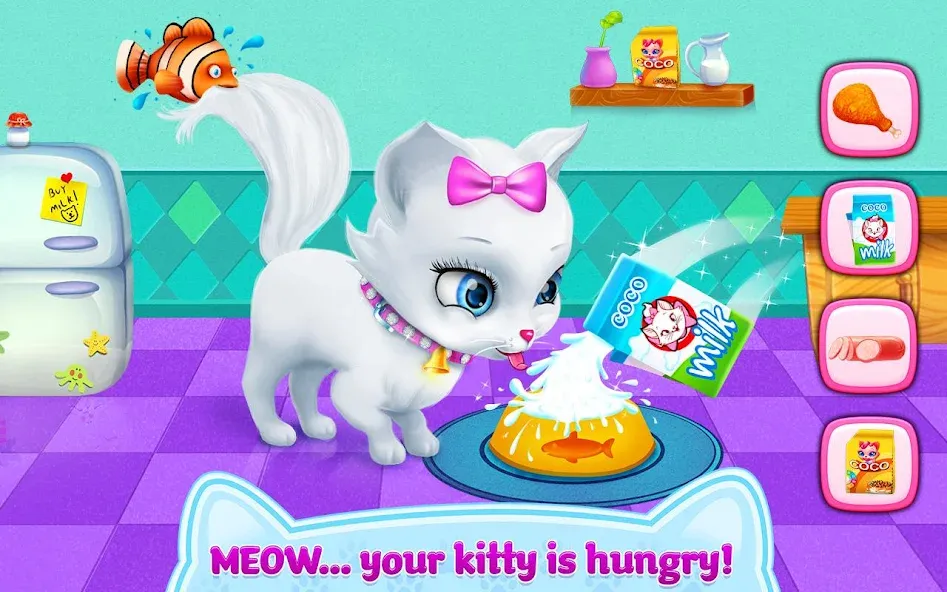 Kitty Love - My Fluffy Pet [MOD: безлимитные монеты и разблокированы все предметы] Screenshot 3