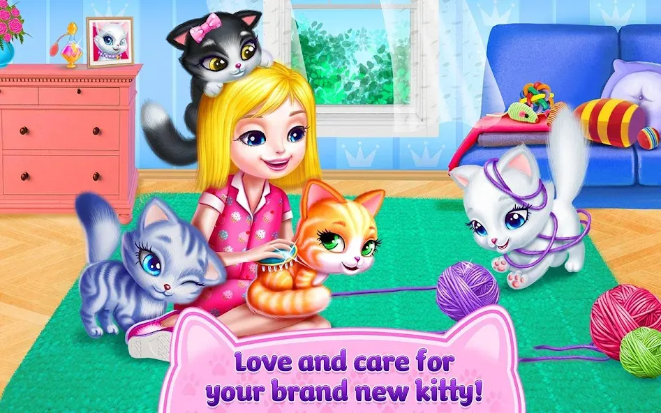 Kitty Love - My Fluffy Pet [MOD: безлимитные монеты и разблокированы все предметы] Screenshot 5