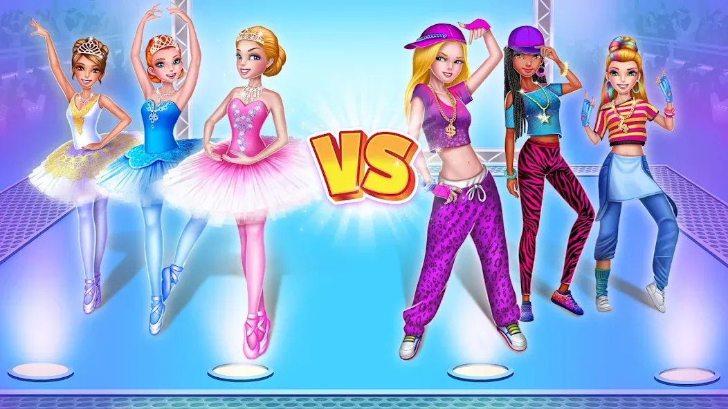Dance Clash: Ballet vs Hip Hop [MOD: безлимитные монеты и открыты все уровни] Screenshot 1