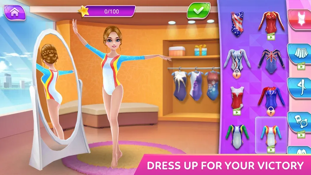 Gymnastics Superstar Star Girl [MOD: безлимитные деньги и все костюмы] Screenshot 1