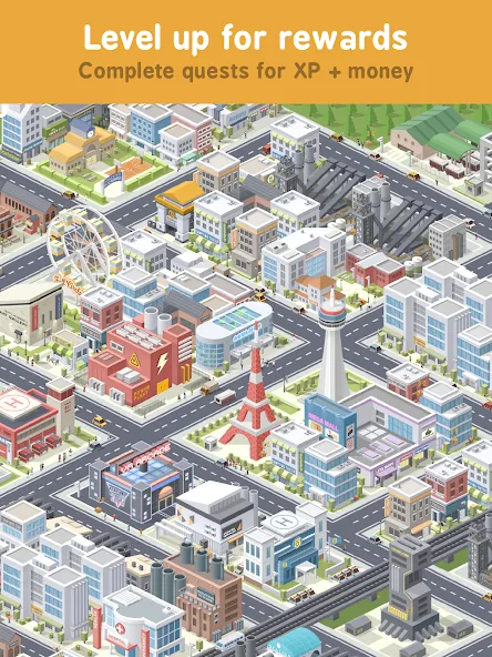 Pocket City Free [MOD: безлимитные деньги и всё открыто] Screenshot 4