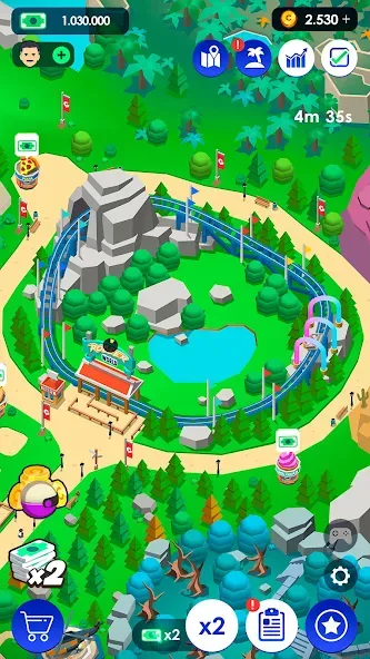 Idle Theme Park Tycoon [MOD: безлимитные деньги и все аттракционы] Screenshot 4